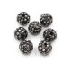 50pcs, 12mm Pave beads, hole: 1.5mm, clay disco beads, silver