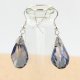 Crystal helix Teardrop earring, magic blue, sold 1 pair