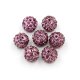 50pcs, 12mm Pave beads, hole: 1.5mm, clay disco beads, med purple