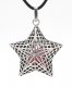 Big star Harmony Ball Pendant Women Necklace with 30 inchChain For Pregnant Women, antique silver plated brass, 1pc