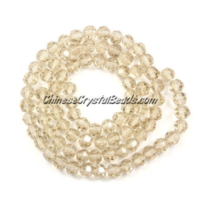 Chinese Crystal 4mm Round Bead Strand, silver champpagne, about 100 beads