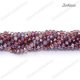 130Pcs 3x4mm Chinese Crystal Rondelle Beads, Amethyst AB