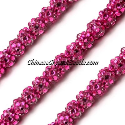 Chinese Crystal Disco Bead Acrylic fuchsia 8mminside, 30 beads