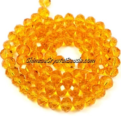 Chinese Crystal Rondelle Bead Strand, Sun, 6x8mm , about 70 beads