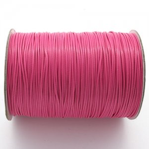 1mm, 1.5mm, 2mm Round Waxed Polyester Cord Thread, fuchsia