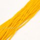 1.7x2.5mm rondelle crystal beads, opaque yellow, 190Pcs