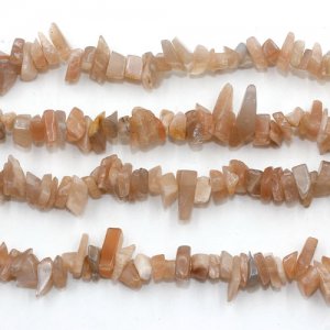 sunstone Gemstone Chips, 2x5mm-3x10mm, Hole:Approx 0.8mm, Length:Approx 30 Inch