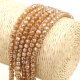 130Pcs 3x4mm Chinese Crystal Rondelle Beads Strand, opaque brown light