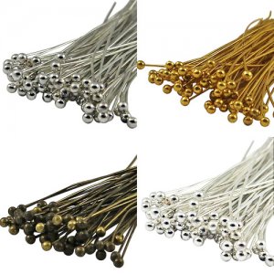 100Pcs Ballpins ball pin Metal Needles Findings for Jewelry Craft Findings
