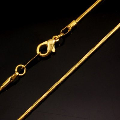 Chain, gold-plated steel, 1.5mm, 18-inch. Sold individually. #009
