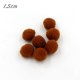 50Pcs 15mm Craft Fluffy Pom Poms Bobble ball, brown color