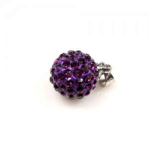 Crystal Disco beads charms , violet, 10mm, 1pcs