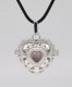 Heart Harmony Ball Pendant Women Necklace with 30 inchChain For Pregnant Women, silver plated brass, 1pc