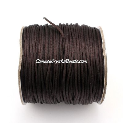 1.5mm Satin Rattail Cord thread, #03, brown, 80Yard spool