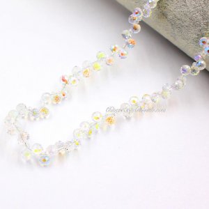 98 beads 6mm Strawberry Crystal Beads, Crystal new AB