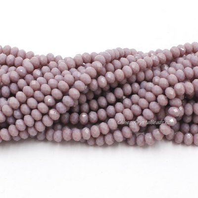 4x6mm Opaque med Purple Chinese Crystal Rondelle Beads about 95 beads