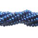 130Pcs 3x4mm Chinese rondelle crystal beads, Blue light, 3x4mm