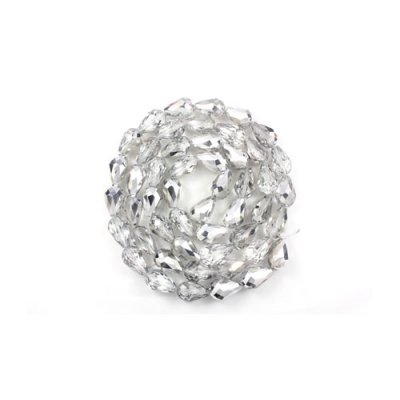 70Pcs 5x8mm Chinese Crystal Teardrop Beads, half silver