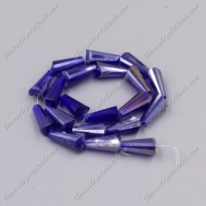 6x12mm Chinese Artemis Crystal beads sapphire AB, per pkg of 20pcs