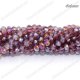 4x6mm Chinese Crystal Rondelle Beads Strand, Amethyst AB, about 95 beads