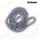130Pcs 3x4mm Chinese Crystal Rondelle Beads, transparently blue light