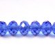 Chinese Crystal Rondelle Bead Strand, med Sapphire, 10x14mm ,20 beads