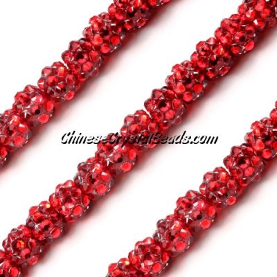 Chinese Crystal Disco Bead Acrylic red 8mminside, 30 beads
