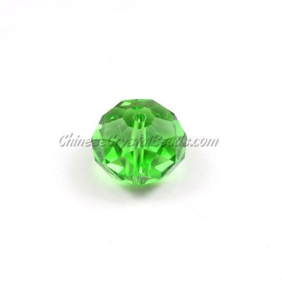 Chinese Crystal Rondelle Beads, fern green, 14x18mm ,10 beads