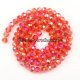 Chinese Crystal 4mm Round Bead Strand, light Siam AB, about 100 beads