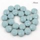14mm sunflower faceted crystal beads, opaque seagreen, 1 Pc