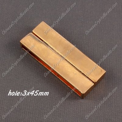 Big strong Magnetic Clasps, 7x19x49mm, rose gold plated Brass, sold 1 piece