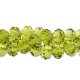 Chinese Crystal Rondelle Bead Strand, Olivine, 9x12mm, about 36 beads