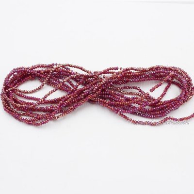 1.7x2.5mm rondelle crystal beads about 190Pcs 1xin4 10