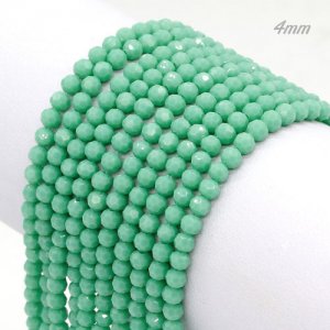 Crystal round bead strand, 4mm, opaque #126, about 100pcs