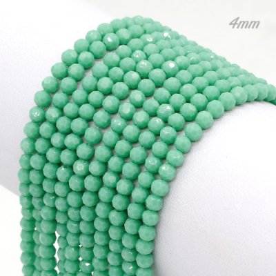 Crystal round bead strand, 4mm, opaque #126, about 100pcs