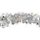 Chinese Crystal Large Hole Rondelle Bead Strand, half Silver, 10x14mm ,20 beads