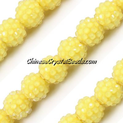 14mm Acrylic Disco beads yellow 1 bead