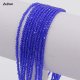 175Pcs 2x2mm round crystal beads sapphire with Polyester thread