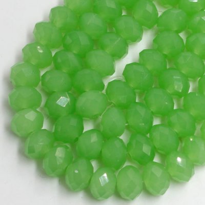 70 pieces 8x10mm Chinese Crystal Rondelle Strand, 8x10mm, green jade