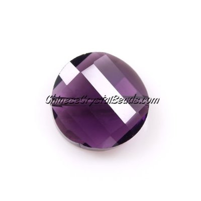 Chinese Crystal Twist Bead, Violet, 18mm, 10 beads