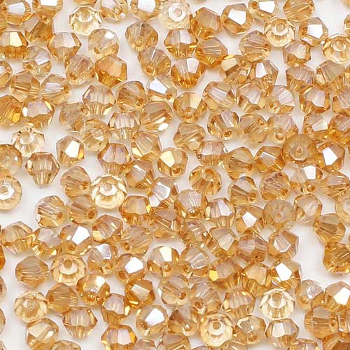700pcs Chinese Crystal 4mm Bicone Beads, lt golden shadow, AAA quality - Click Image to Close