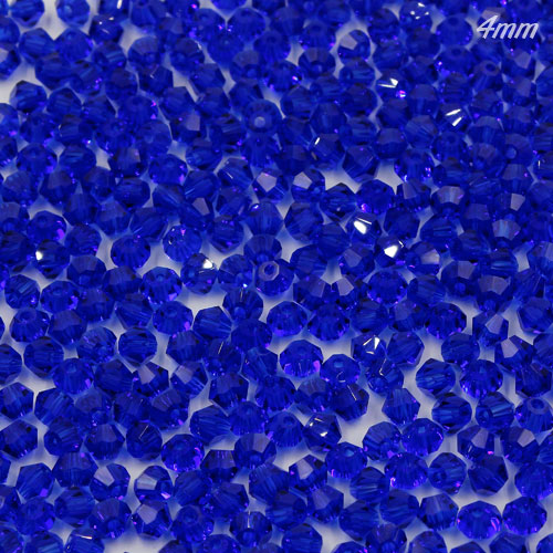 700pcs Chinese Crystal 4mm Bicone Beads sapphire, AAA quality - Click Image to Close