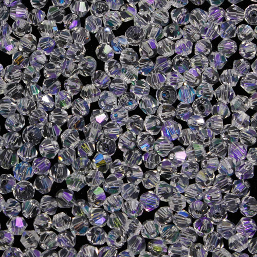 700pcs Chinese Crystal 4mm Bicone Beads, clear AB 2, AAA quality - Click Image to Close