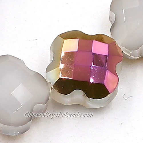 11x11mm Crystal faceted lantern beads, white jade and purple, 20Pcs - Click Image to Close