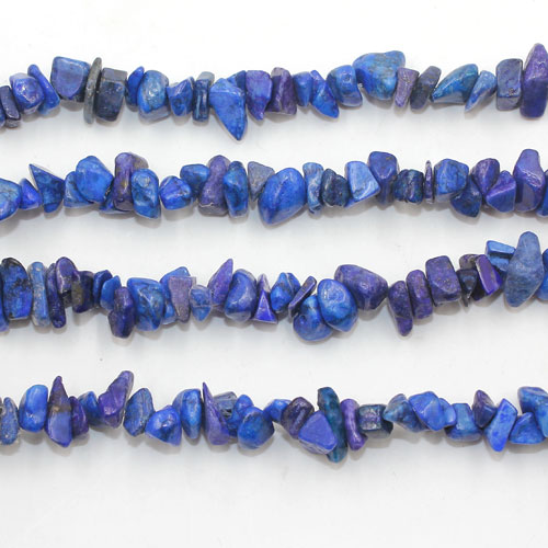 Lapis Lazuli chip, Gemstone Chips, 4mm to 10mm, Hole:1mm, Length:Approx 35 Inch - Click Image to Close