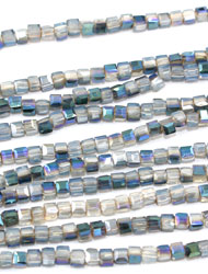2mm Cube Crystal Beads
