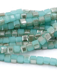 4mm Cube Crystal beads