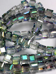 6mm Cube Crystal beads