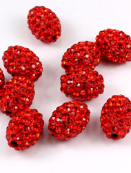 Oval Pave Beads