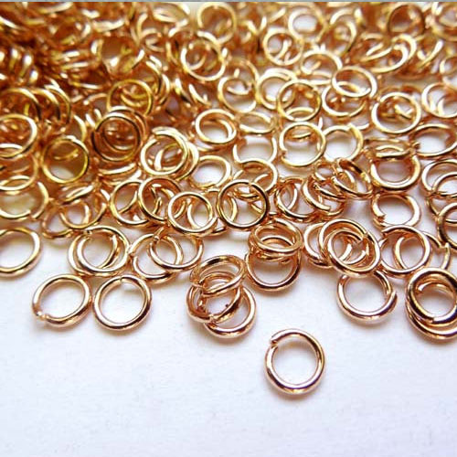 Open Jump Rings Connector, rose gold plated, 5mm, 6mm, 7mm, 8mm, 10mm jewelry findings DIY - Click Image to Close